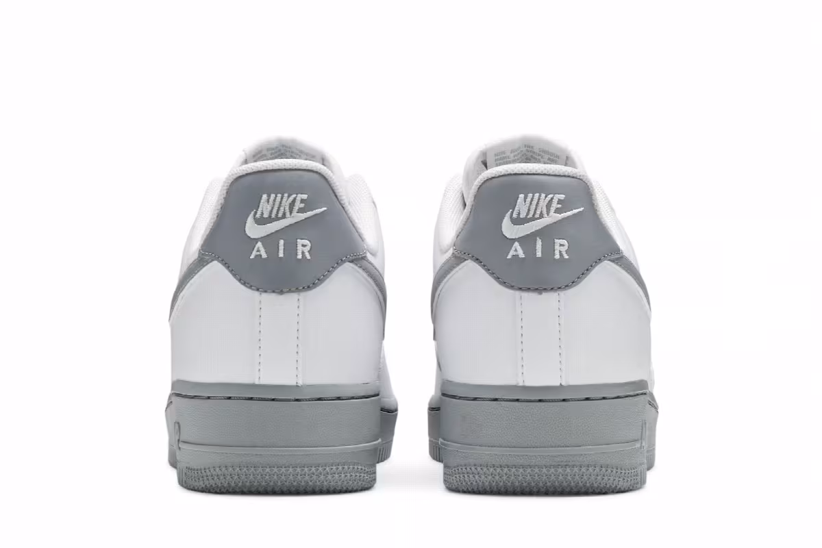Nike Air Force 1 White Grey Sole, view 7