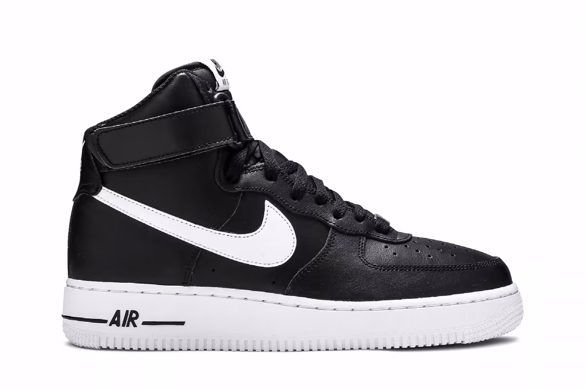 Nike Air Force 1 High Black White, view 2