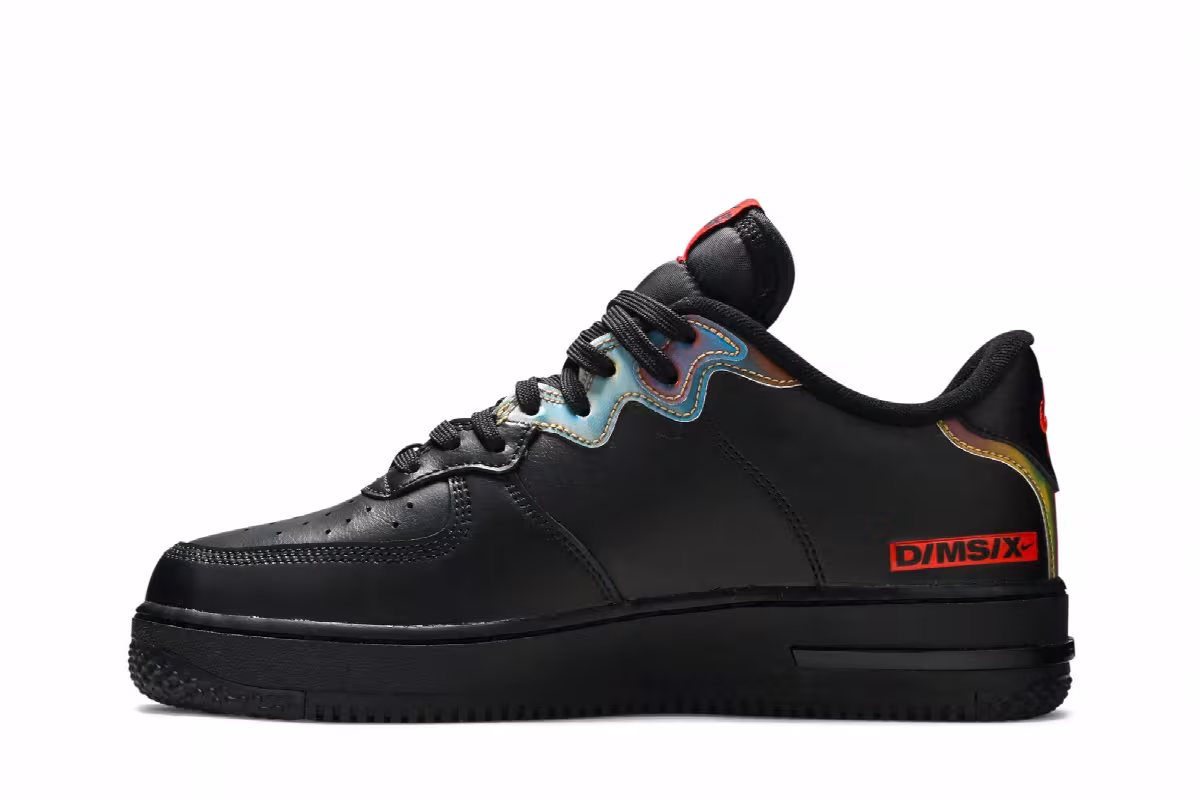 Nike Air Force 1 React Black Iridescent, view 4