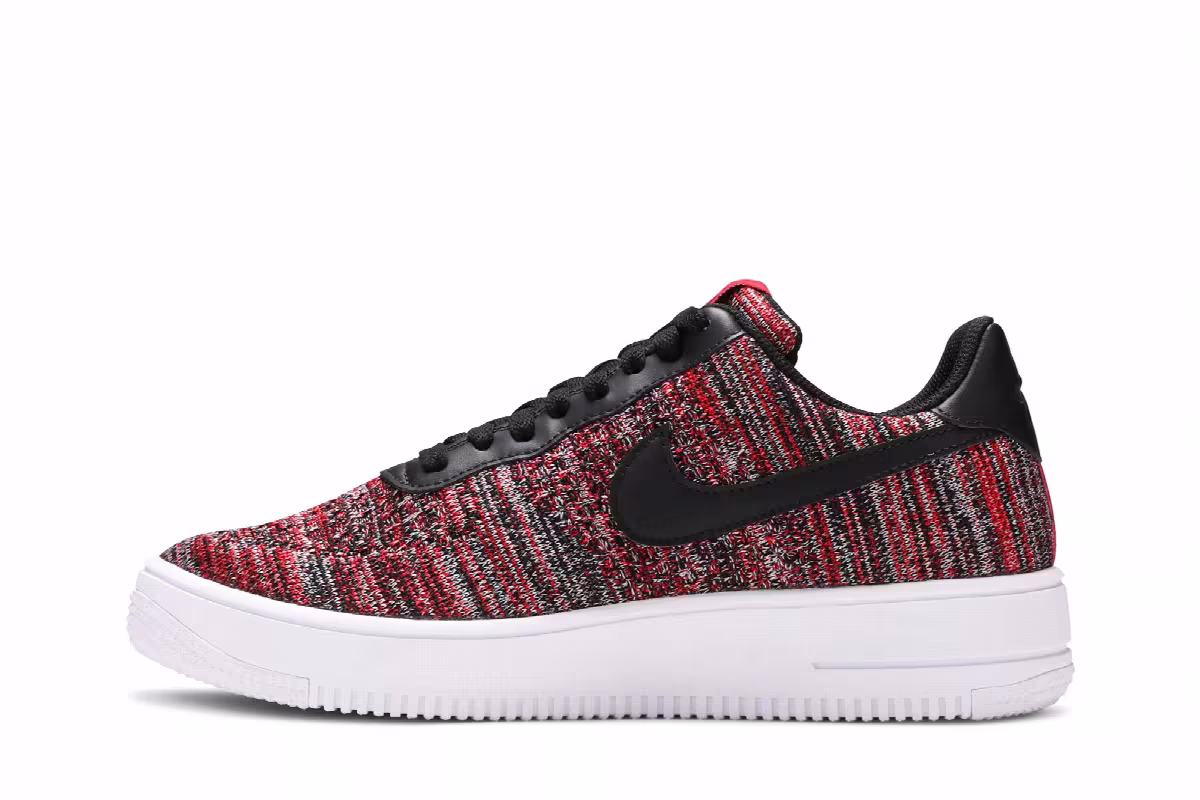 Nike Air Force 1 Flyknit 2.0 University Red Black, view 4