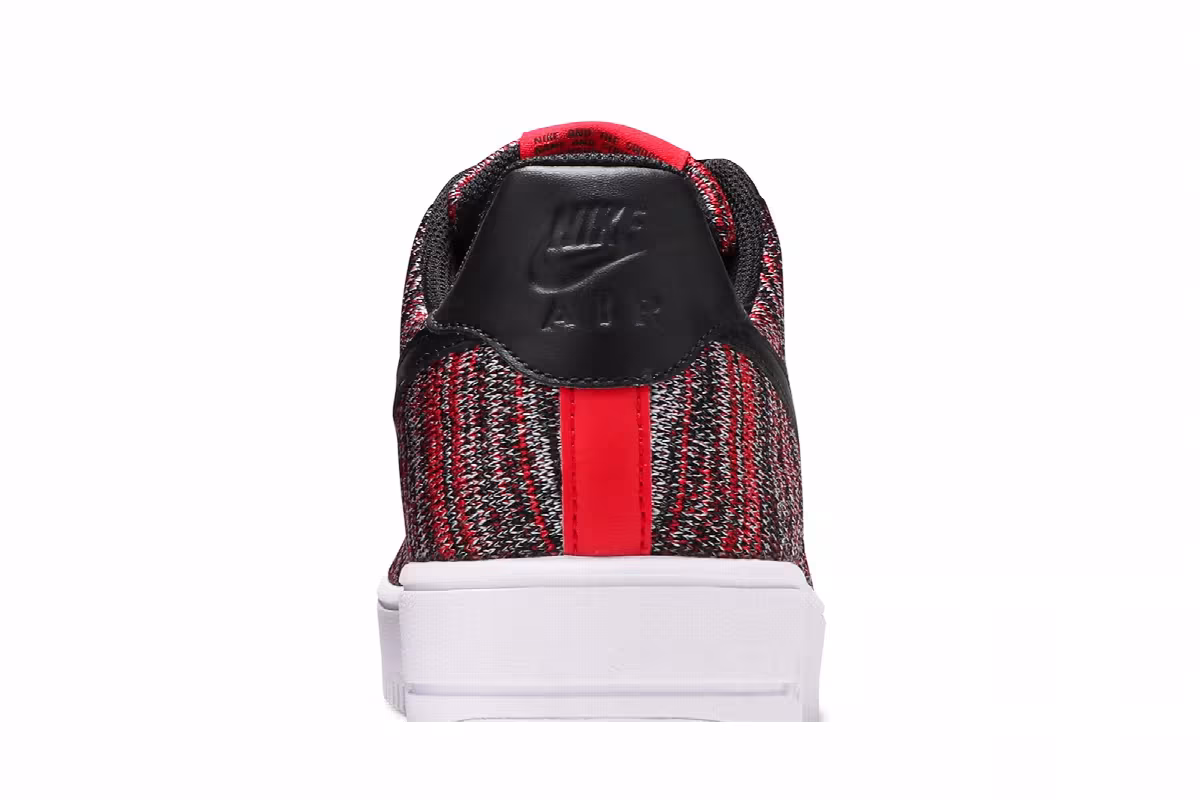 Nike Air Force 1 Flyknit 2.0 University Red Black, view 8