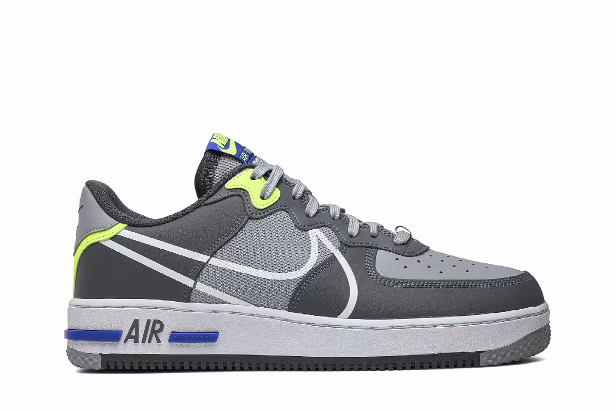 Nike Air Force 1 React Wolf Grey, view 2