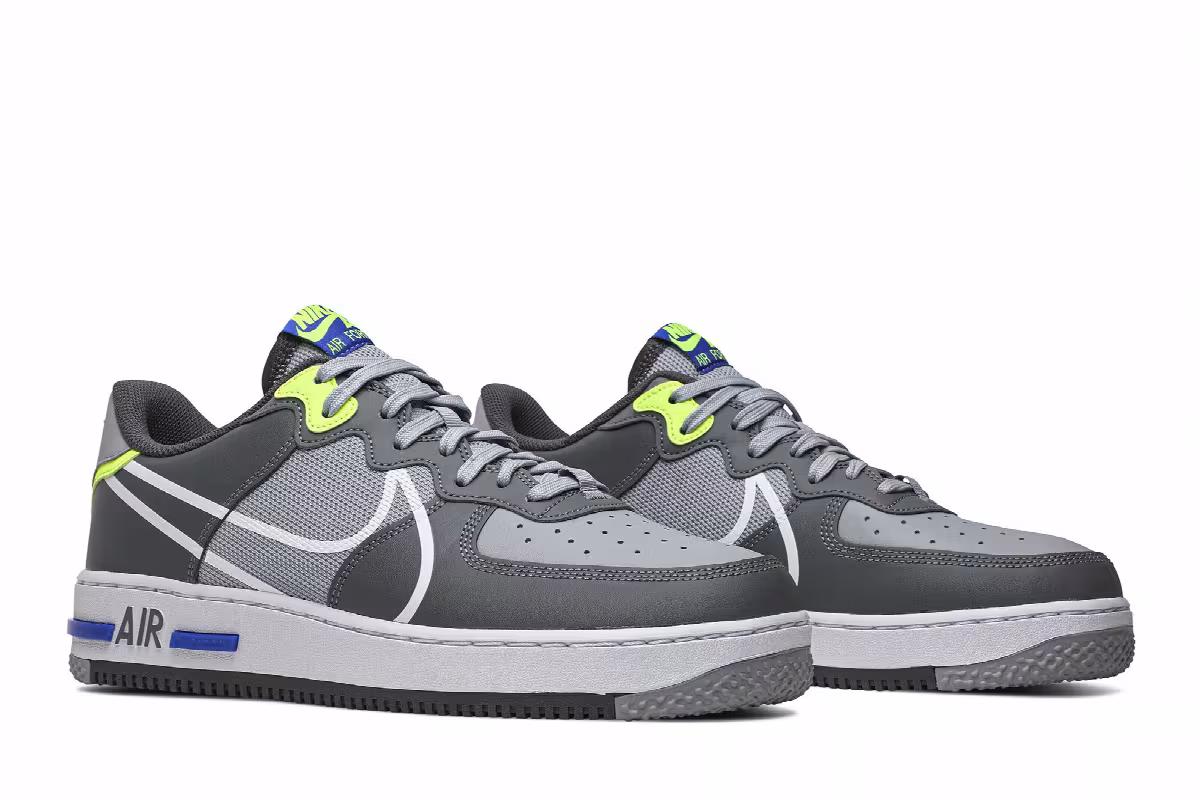 Nike Air Force 1 React Wolf Grey, view 9