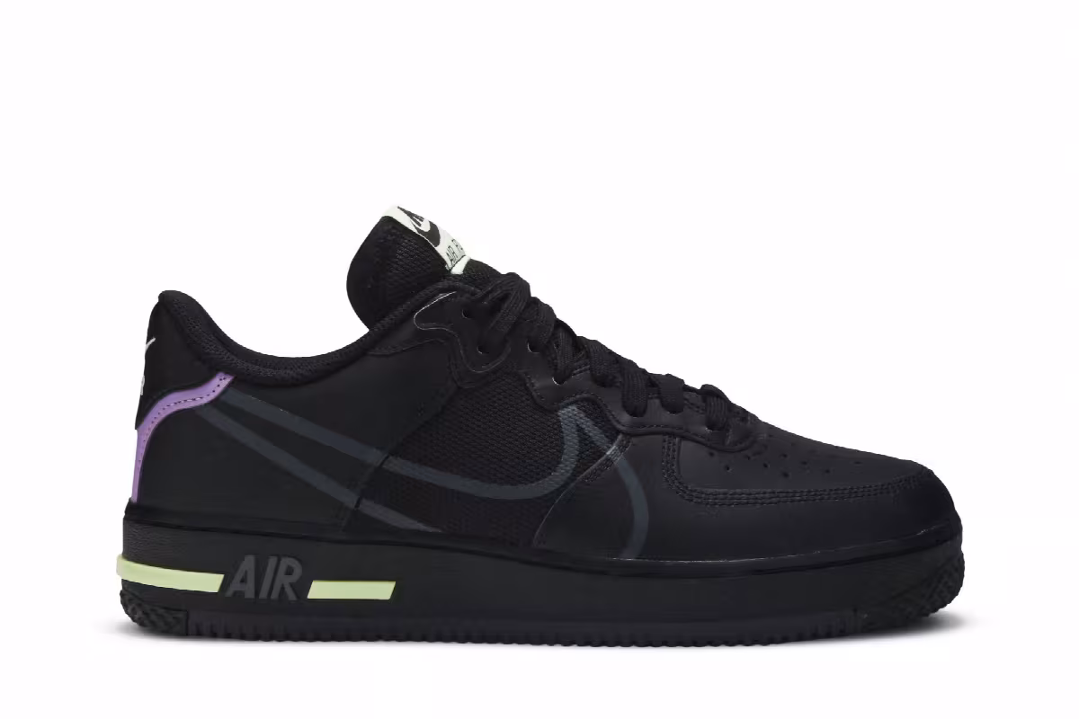 Nike Air Force 1 React Violet Star, view 2