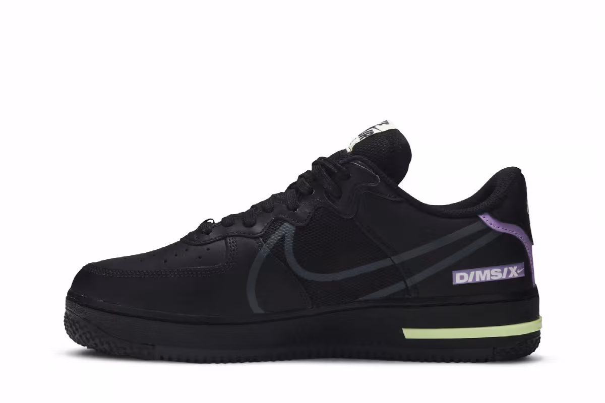Nike Air Force 1 React Violet Star, view 4