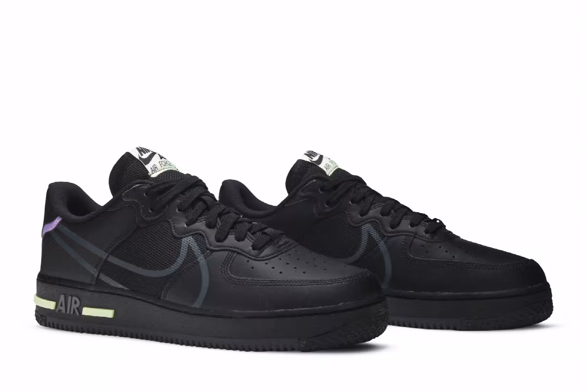 Nike Air Force 1 React Violet Star, view 9