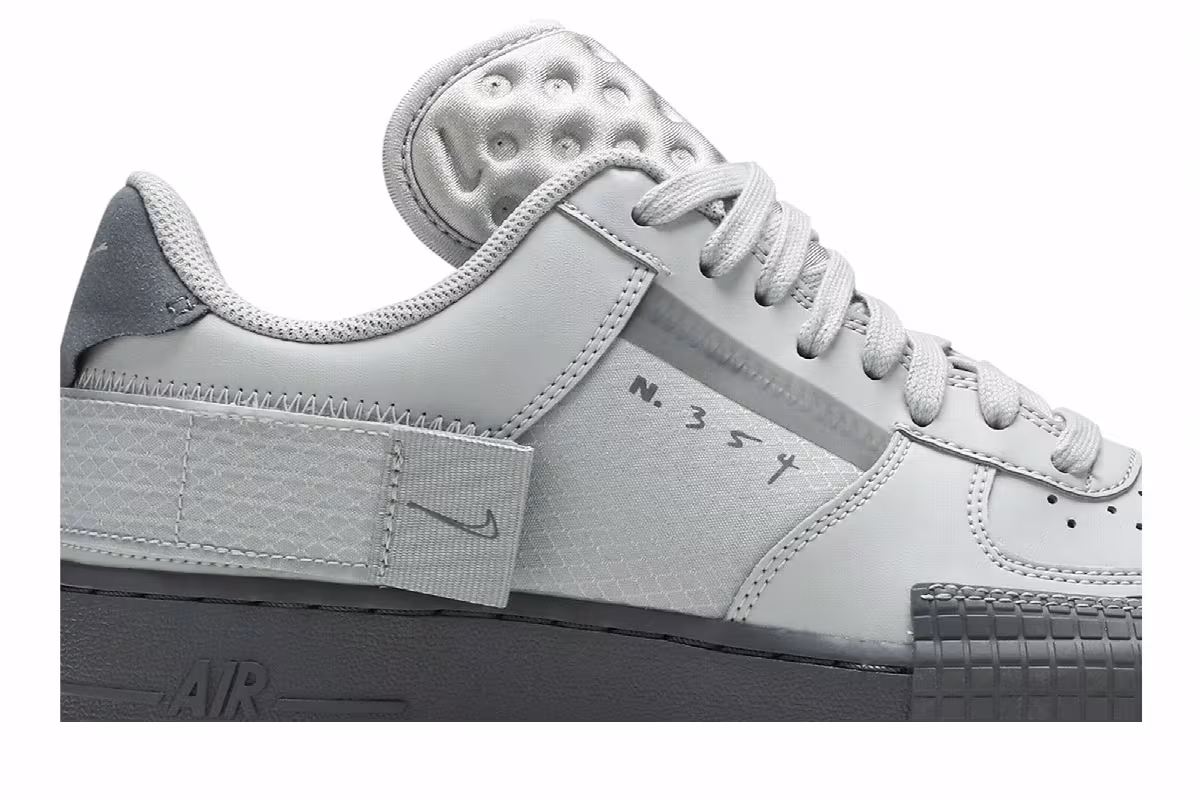 Nike Air Force 1 Type Grey Fog, view 3