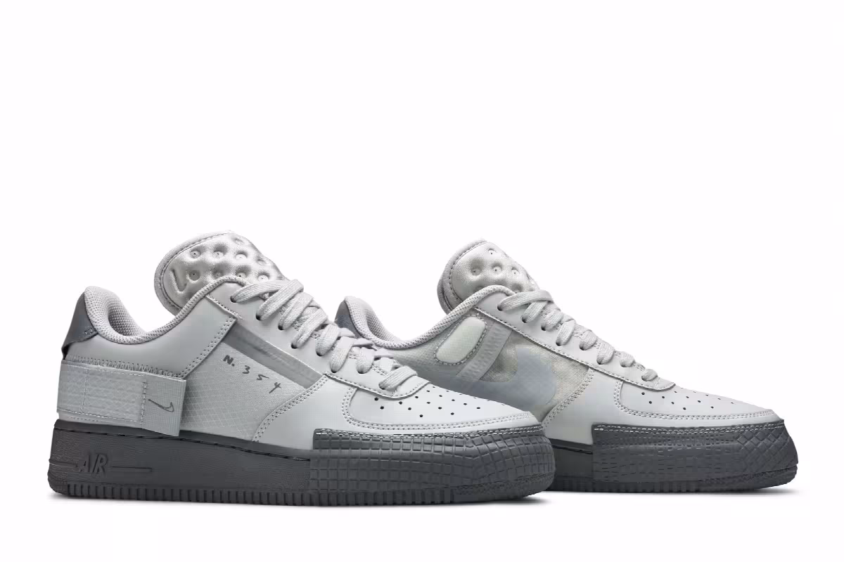 Nike Air Force 1 Type Grey Fog, view 9