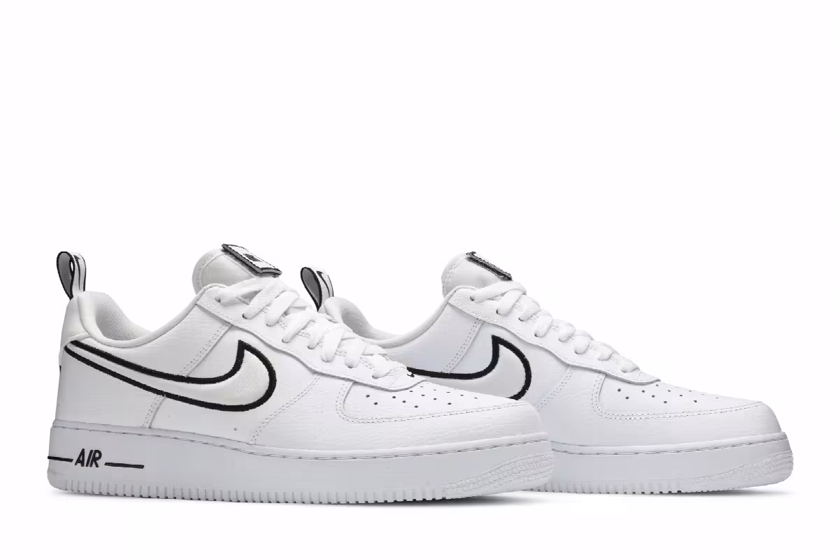 Nike Air Force 1 White Black, view 9