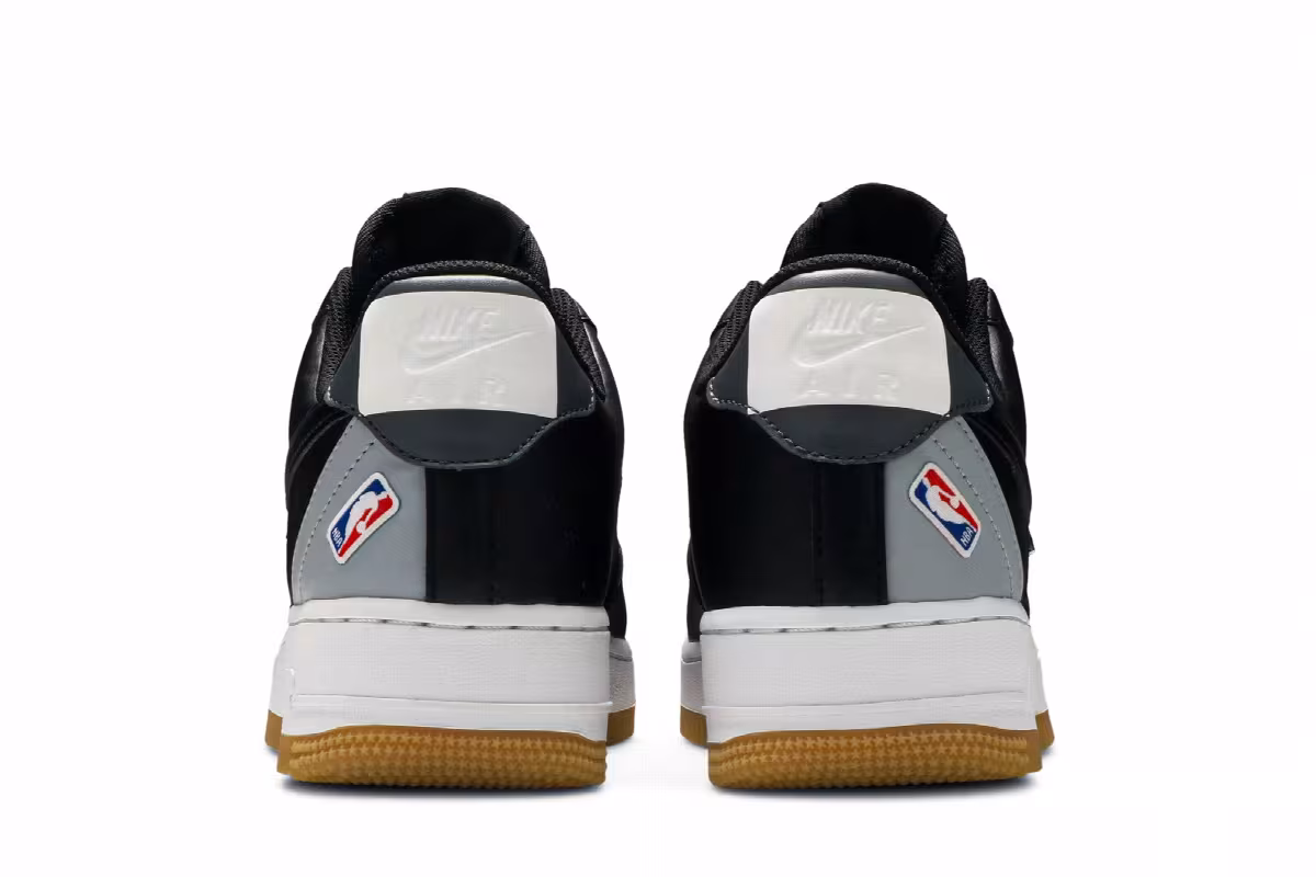 NBA x Nike Air Force 1 Black Wolf Grey, view 7