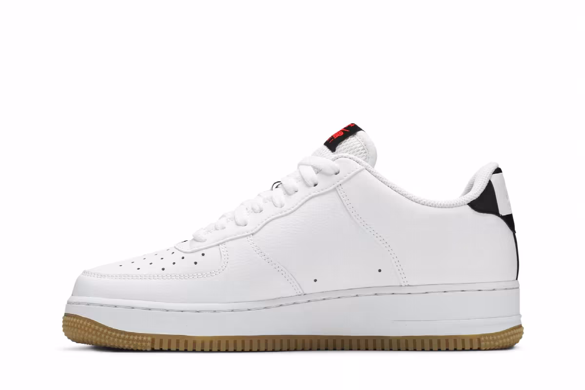 NBA x Nike Air Force 1 White Bright Crimson, view 4