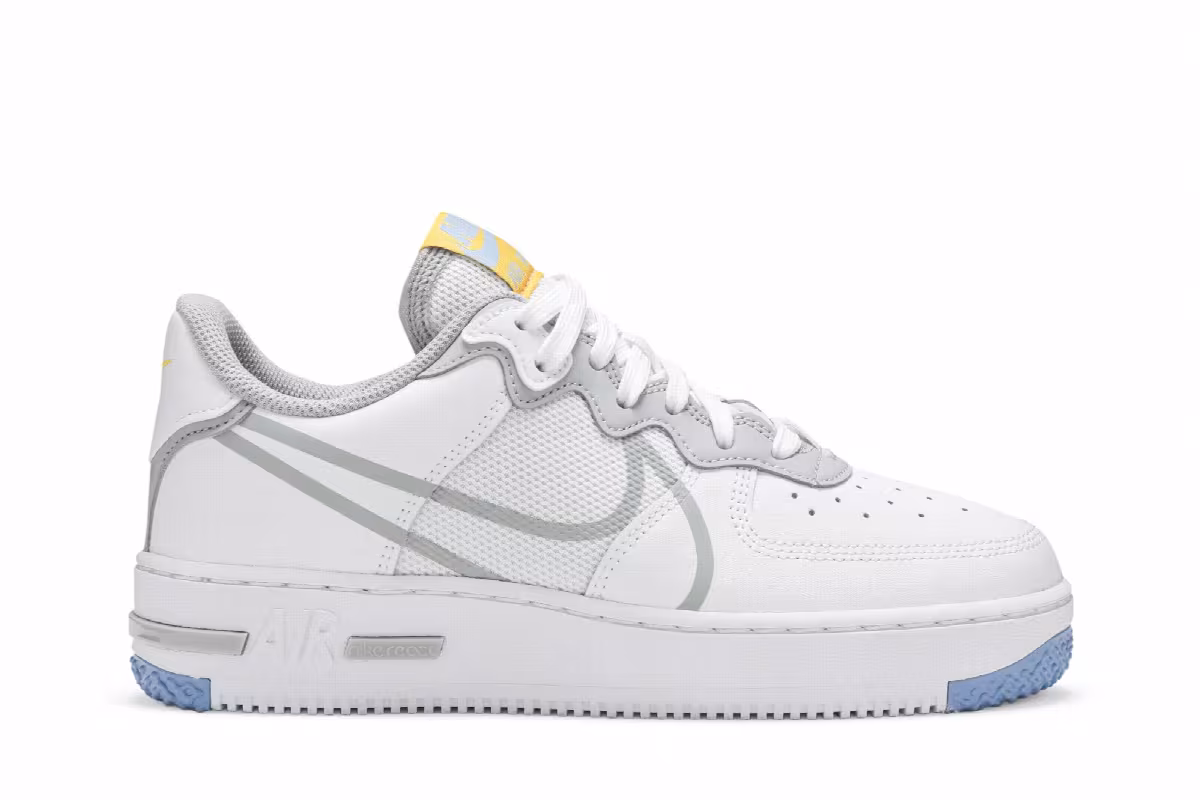 Nike Air Force 1 React Smoke Grey Gold, view 2