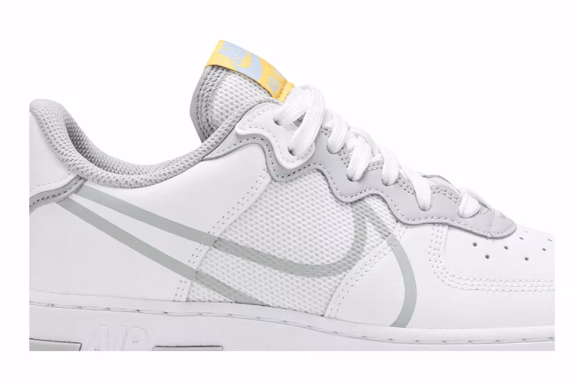 Nike Air Force 1 React Smoke Grey Gold, view 3