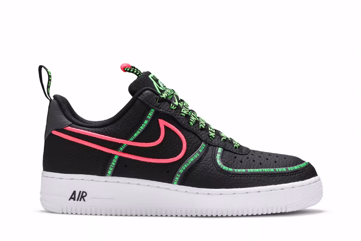 Nike Air Force 1 Worldwide Pack - Black Green Strike, view 2