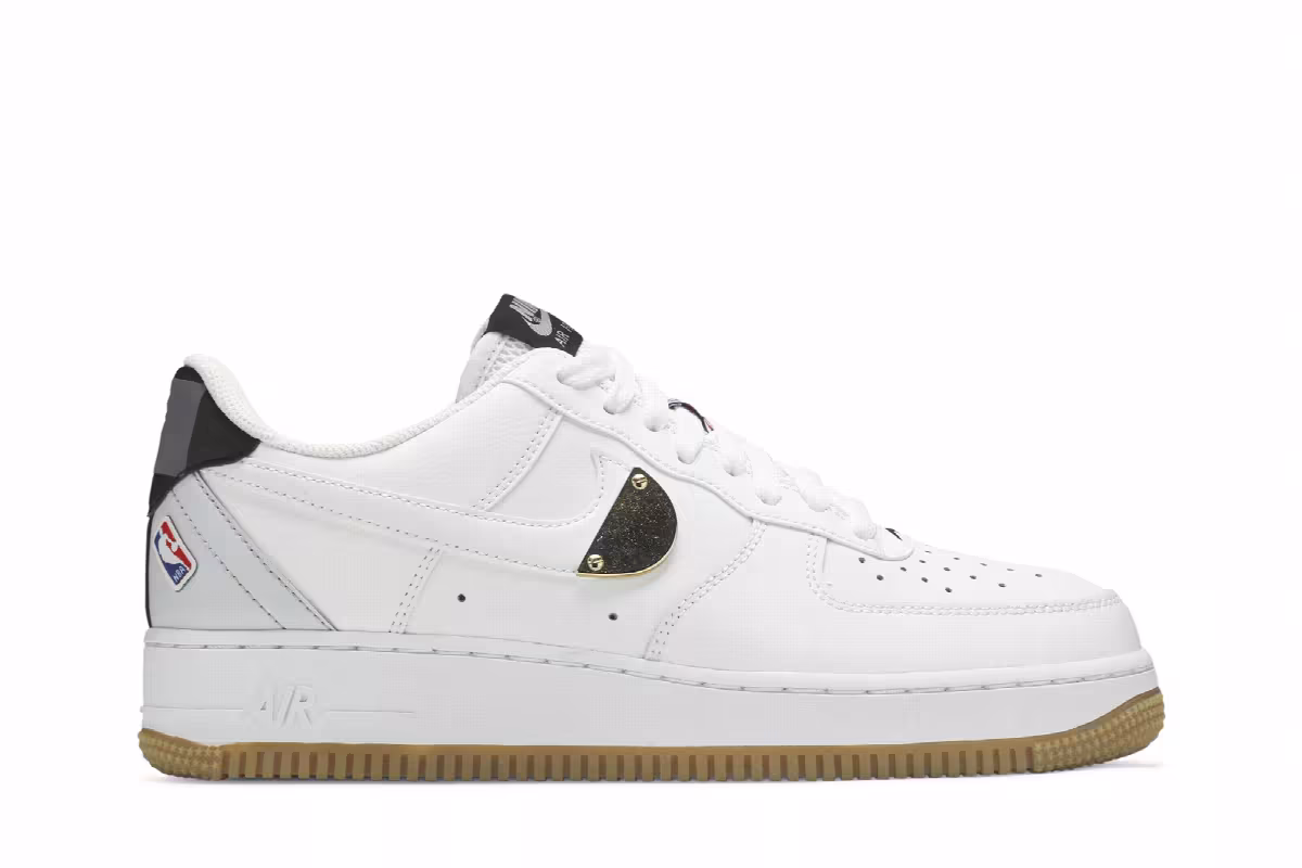NBA x Nike Air Force 1 White Pure Platinum, view 2