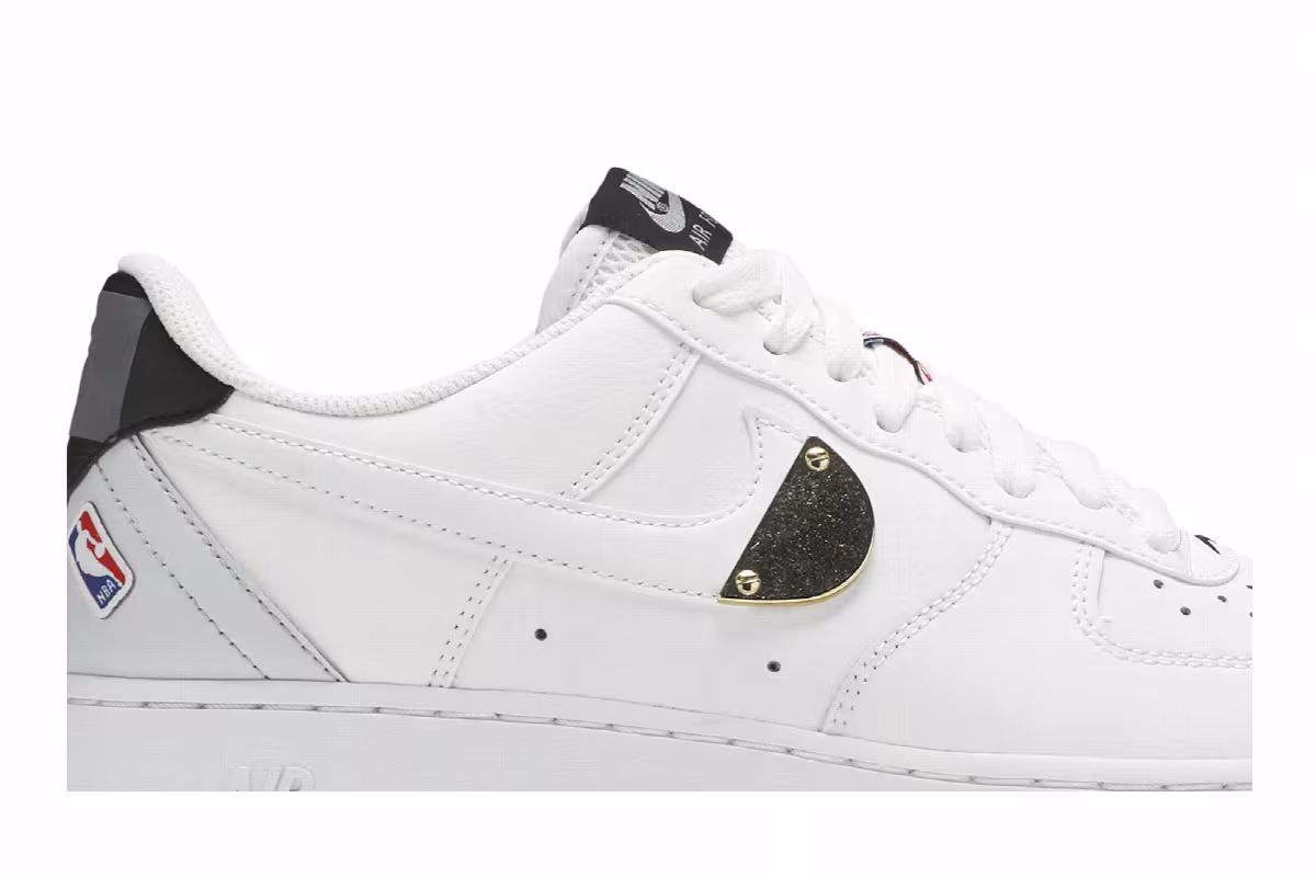 NBA x Nike Air Force 1 White Pure Platinum, view 3