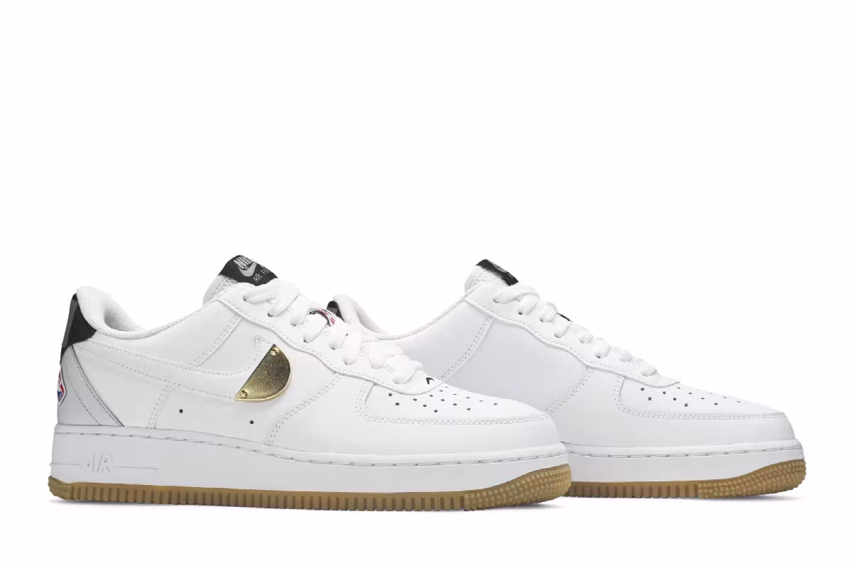 NBA x Nike Air Force 1 White Pure Platinum, view 9
