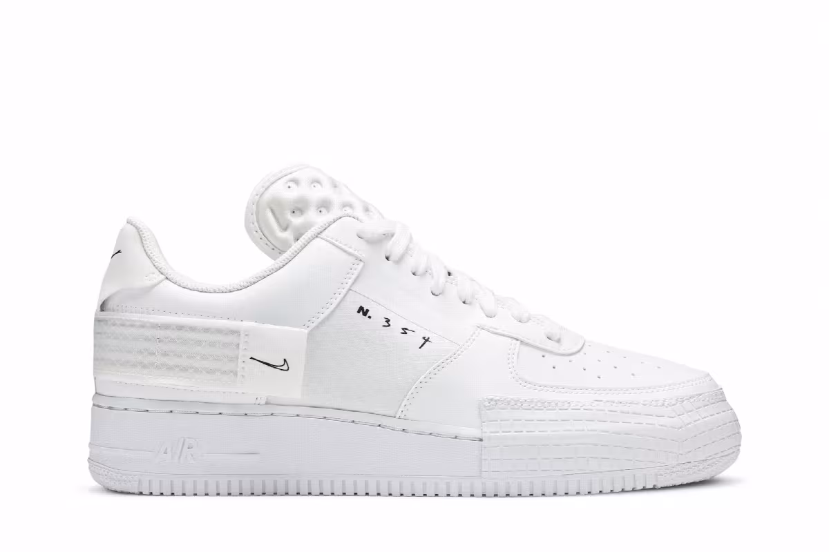 Nike Air Force 1 Type 2 Triple White, view 2