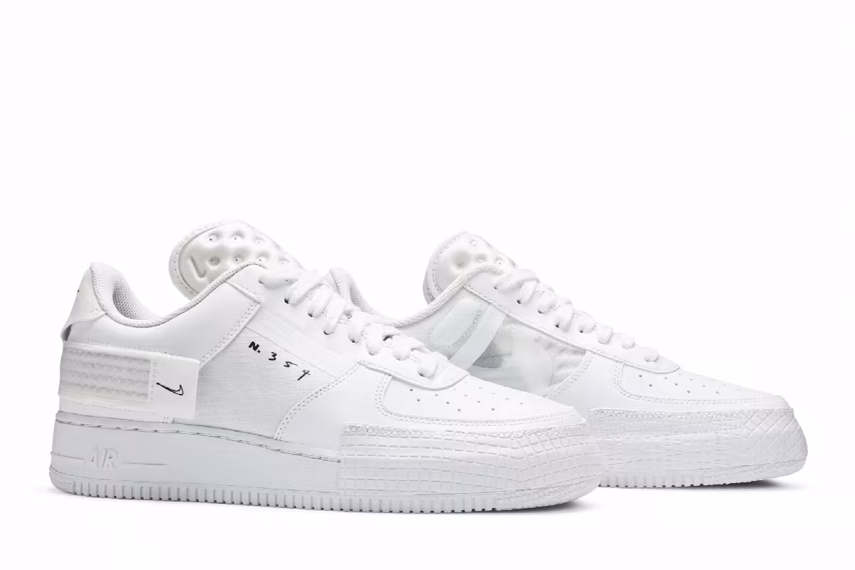 Nike Air Force 1 Type 2 Triple White, view 9