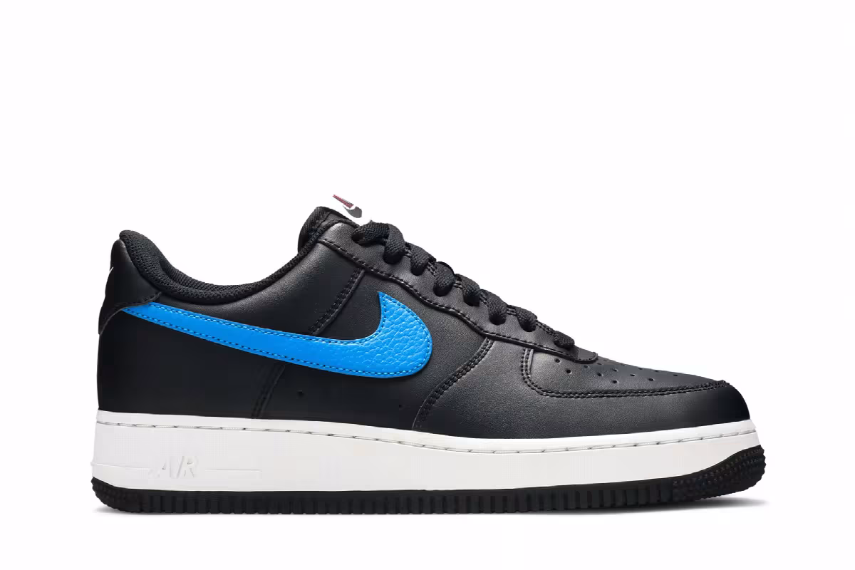 Nike Air Force 1 Mismatch Swooshes - Black, view 2