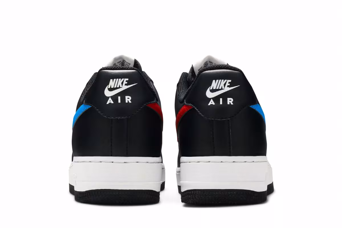 Nike Air Force 1 Mismatch Swooshes - Black, view 7