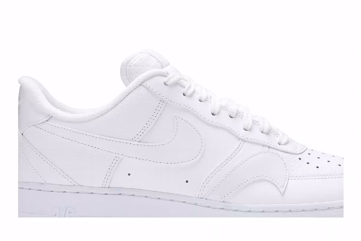 Nike Air Force 1 Misplaced Swoosh - Triple White, view 3