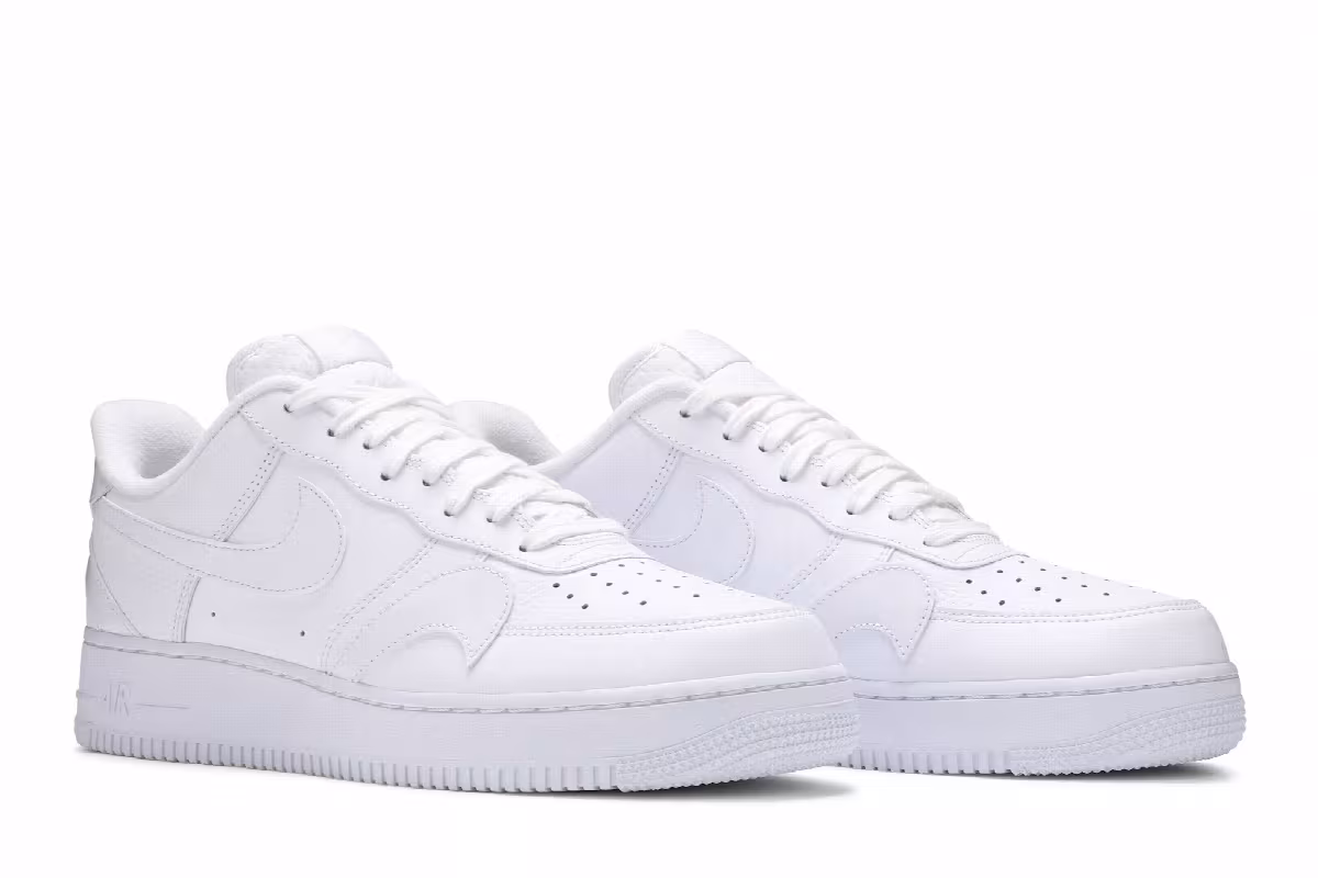 Nike Air Force 1 Misplaced Swoosh - Triple White, view 9