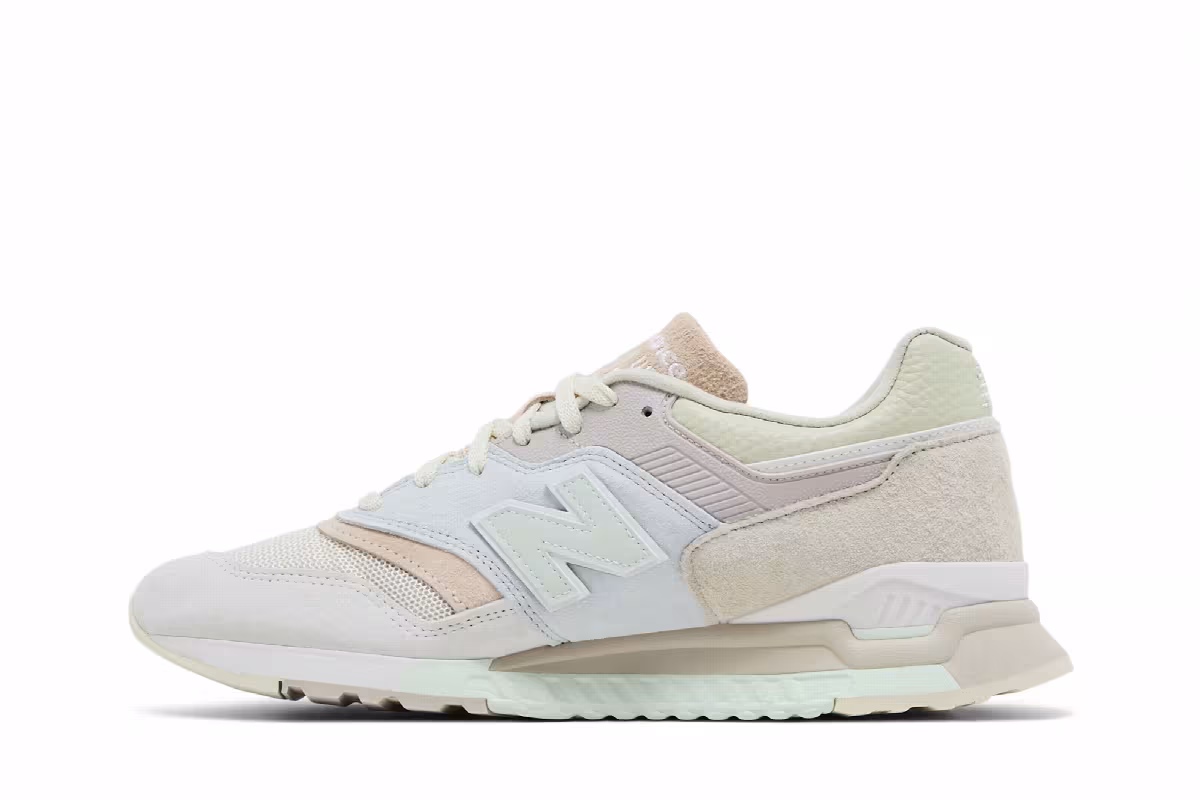 Ronnie Fieg x New Balance 997.5 Made in USA Easter Pack - Ice Blue Peach, view 4