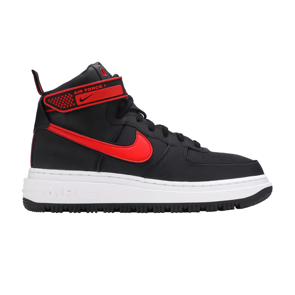 Nike Air Force 1 Boot Black University Red