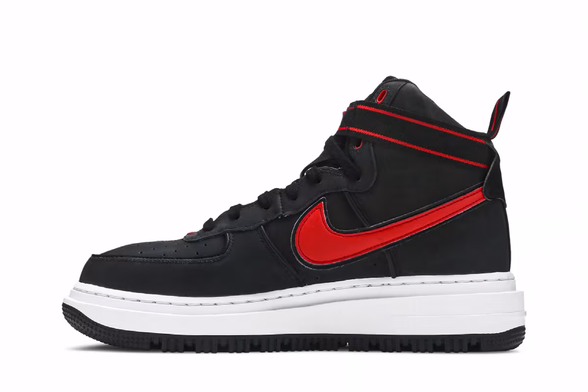 Nike Air Force 1 Boot Black University Red, view 4