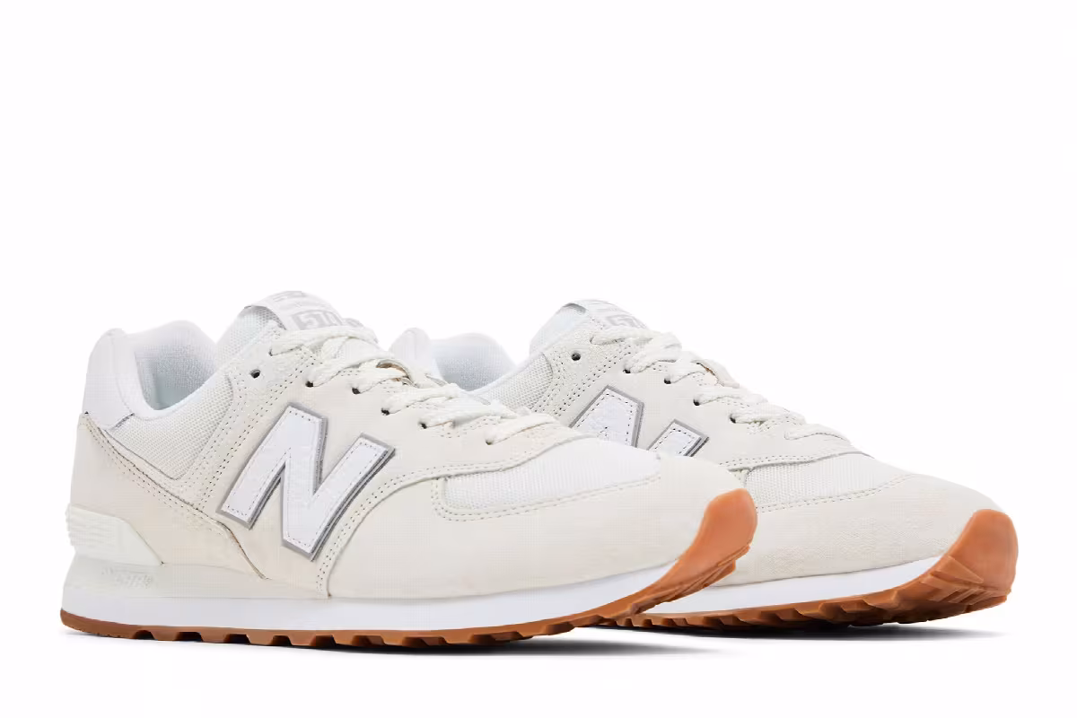 New Balance 574 Sea Salt Concrete Gum, view 9