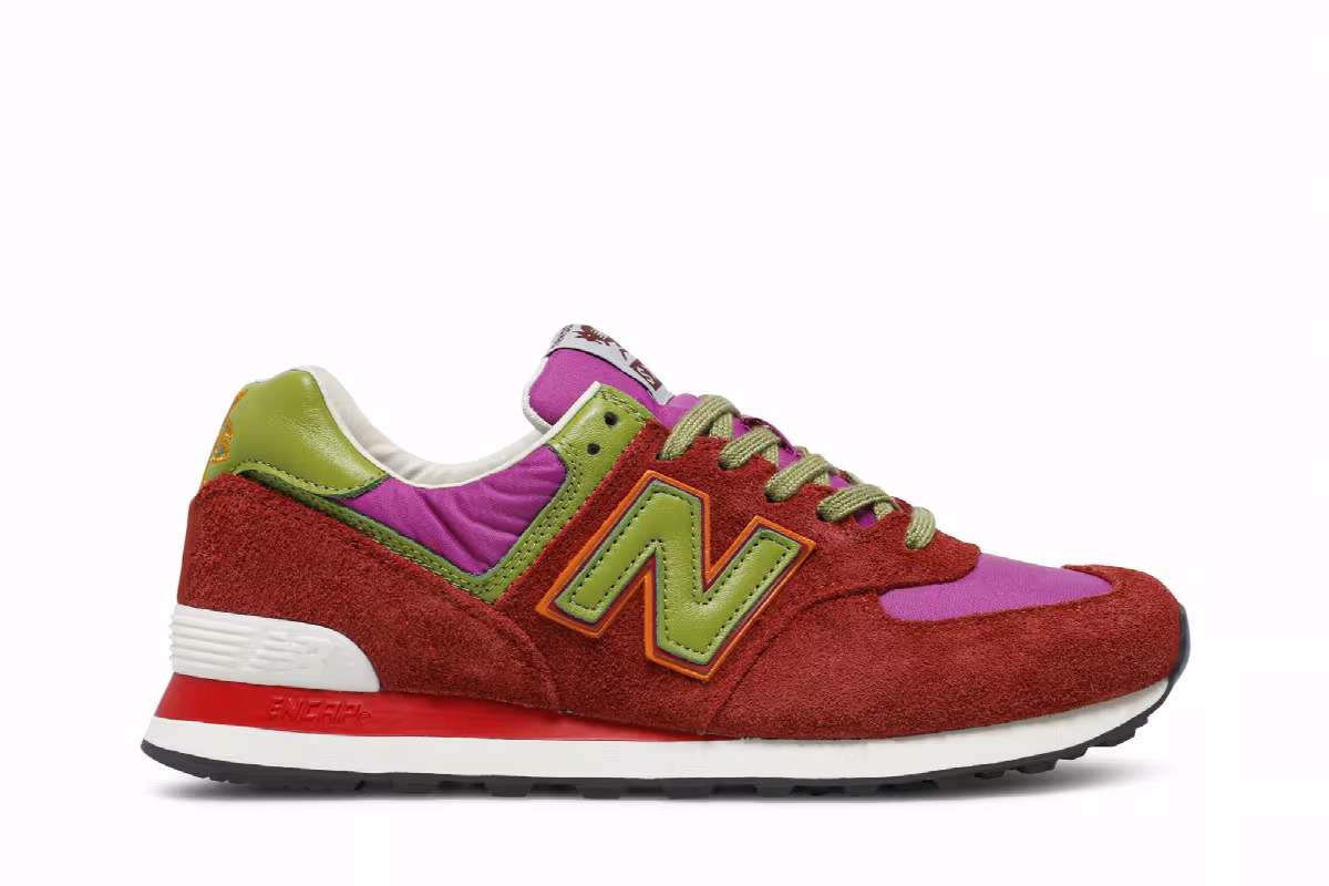 Stray Rats x New Balance 574 Red, view 2