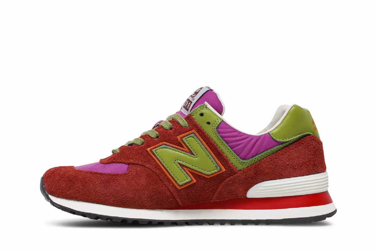 Stray Rats x New Balance 574 Red, view 4