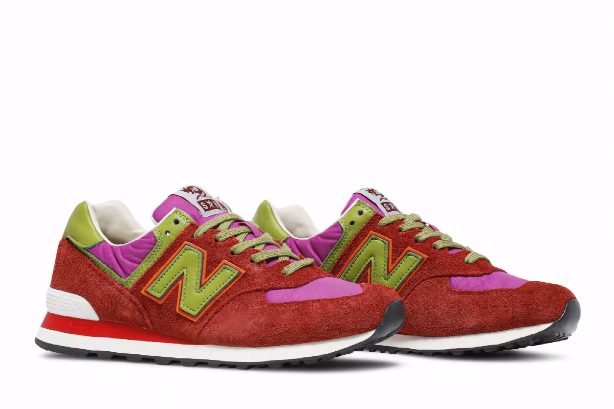 Stray Rats x New Balance 574 Red, view 9