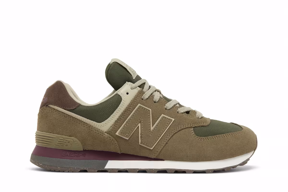 New Balance 574 Olive Bone, view 2