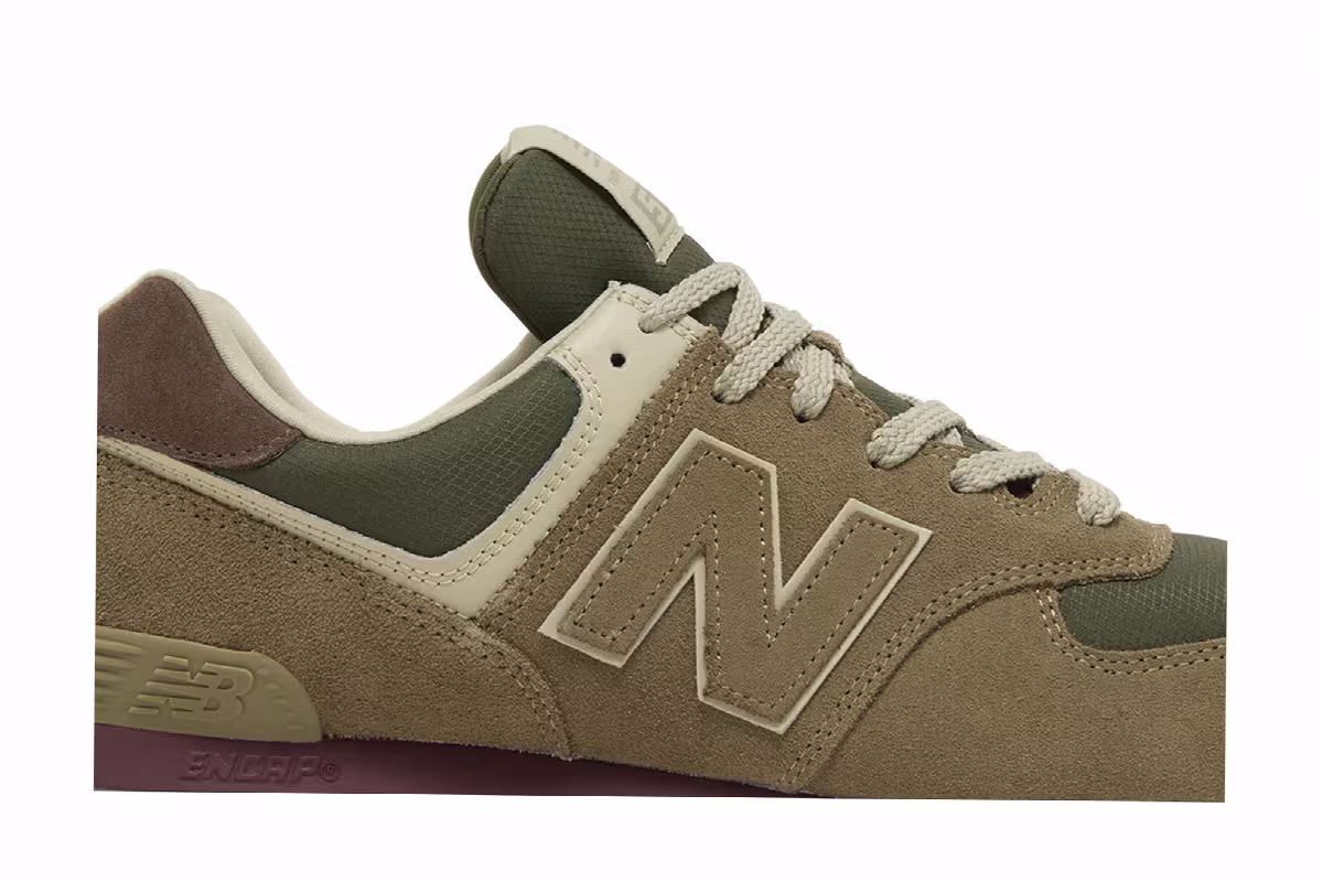 New Balance 574 Olive Bone, view 3