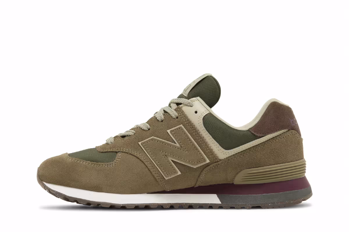 New Balance 574 Olive Bone, view 4