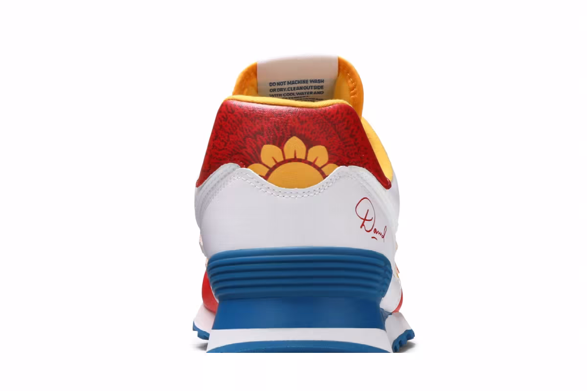 New Balance David Sunflower Seeds x 574 Blue Munsell White, view 8