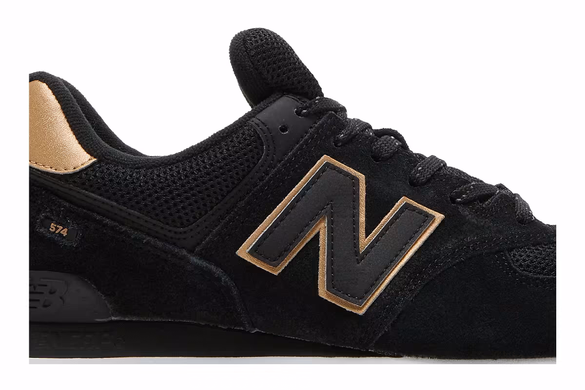 New Balance 574 Black Gold, view 3