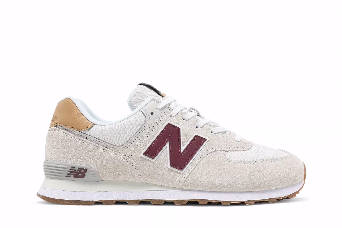 New Balance 574 Timberwolf Grey Oak, view 2
