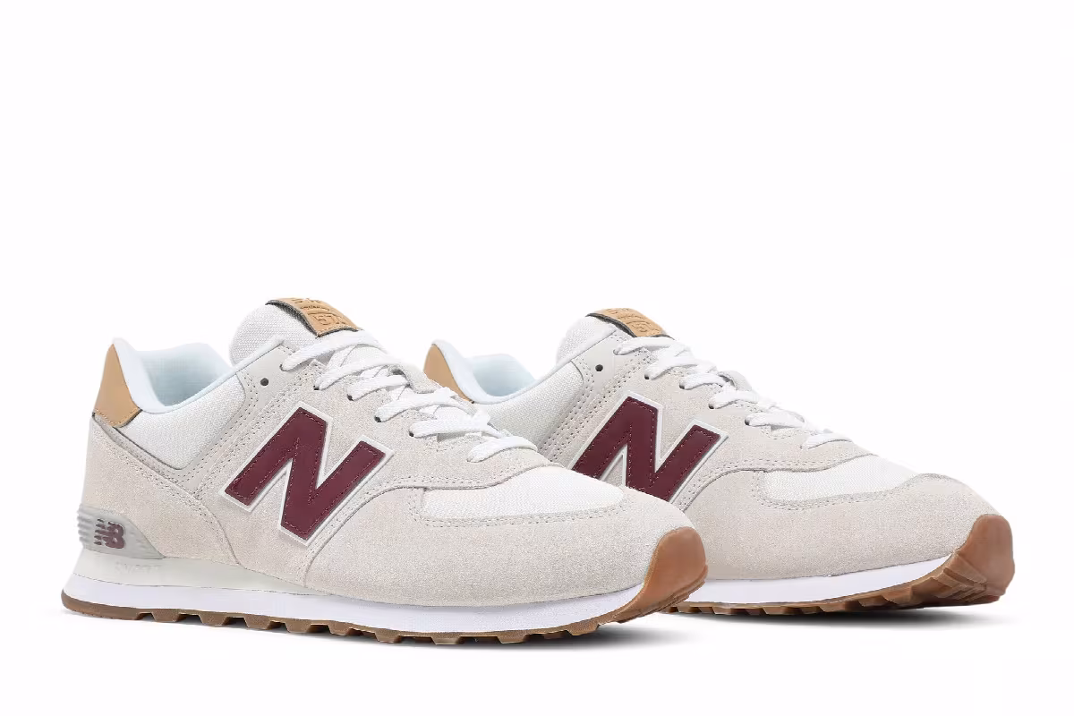 New Balance 574 Timberwolf Grey Oak, view 9