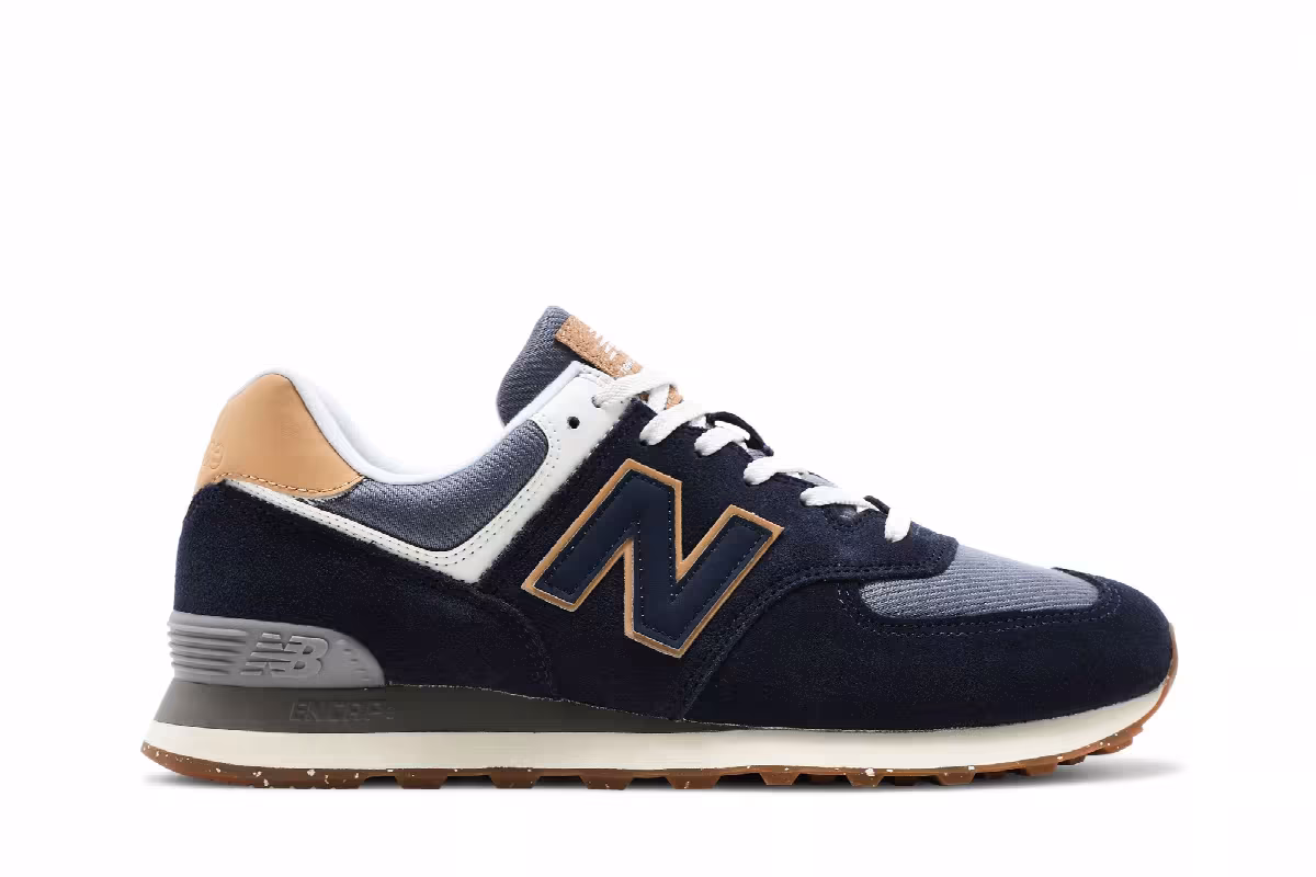 New Balance 574 Natural Indigo Maple, view 2
