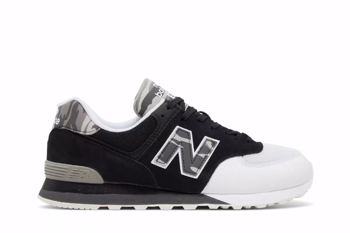 New Balance 574 Black Camo, view 2