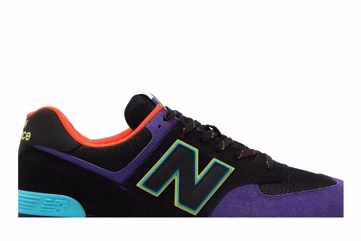 New Balance 574 Black Blue, view 3