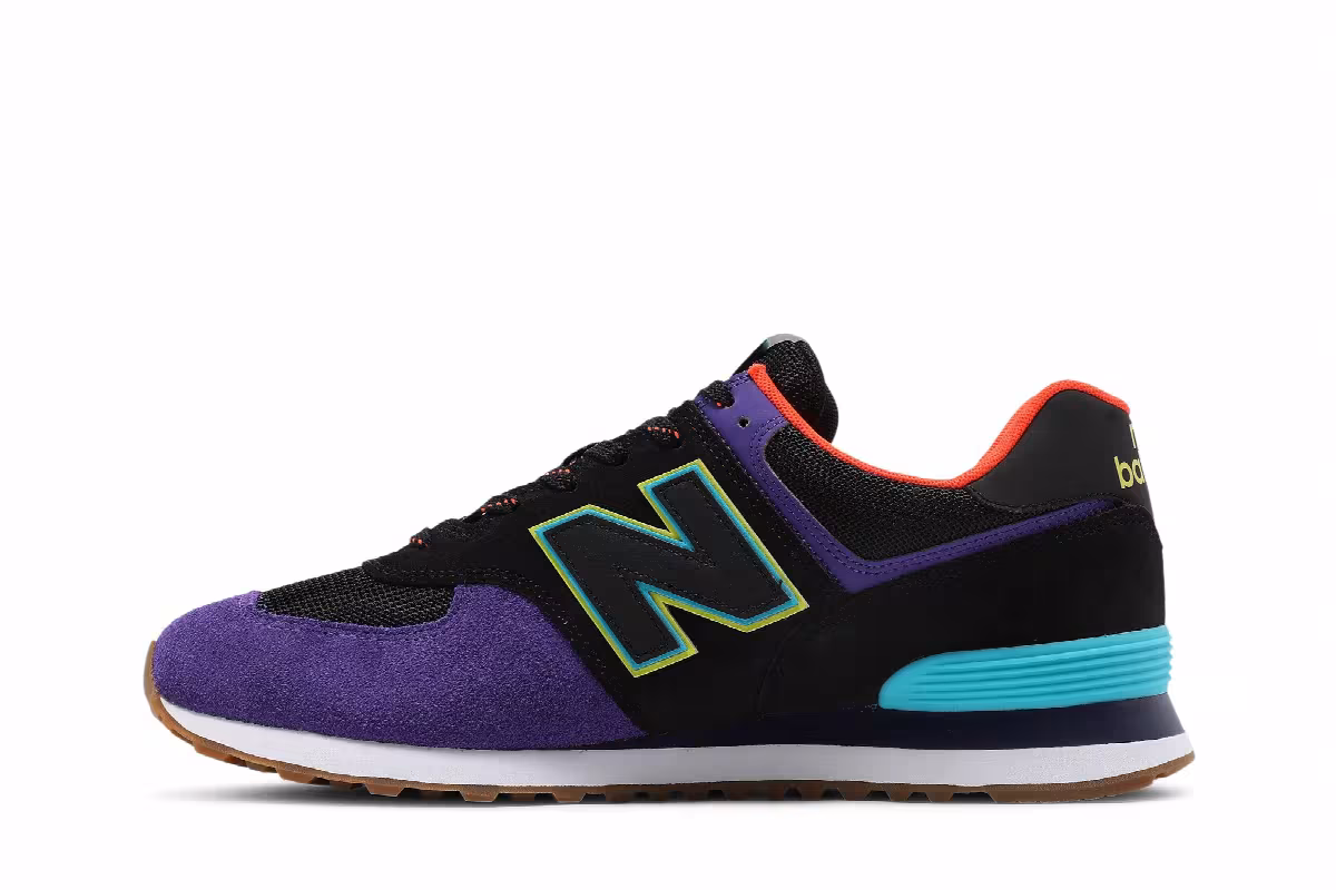 New Balance 574 Black Blue, view 4