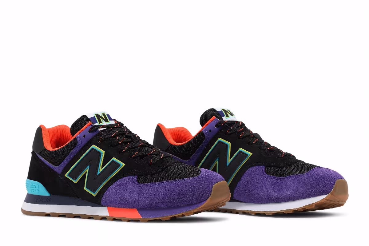 New Balance 574 Black Blue, view 9