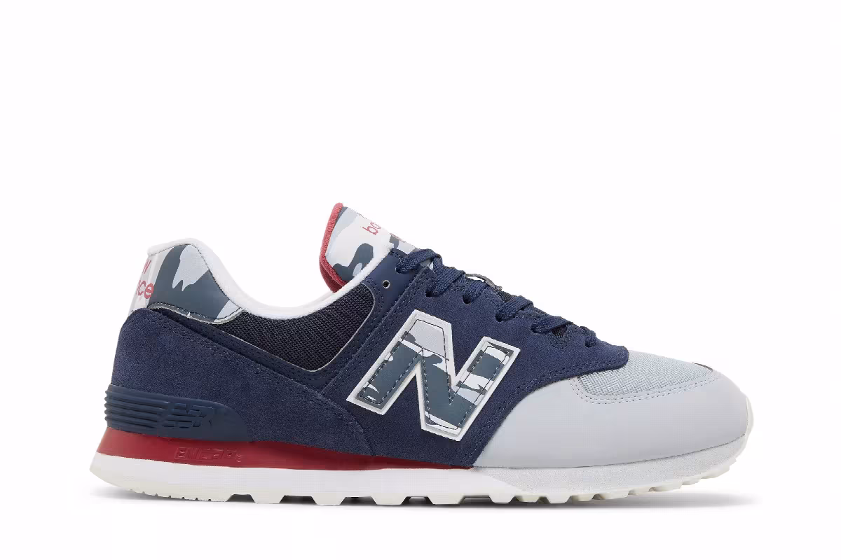 New Balance 574 Natural Indigo Camo, view 2