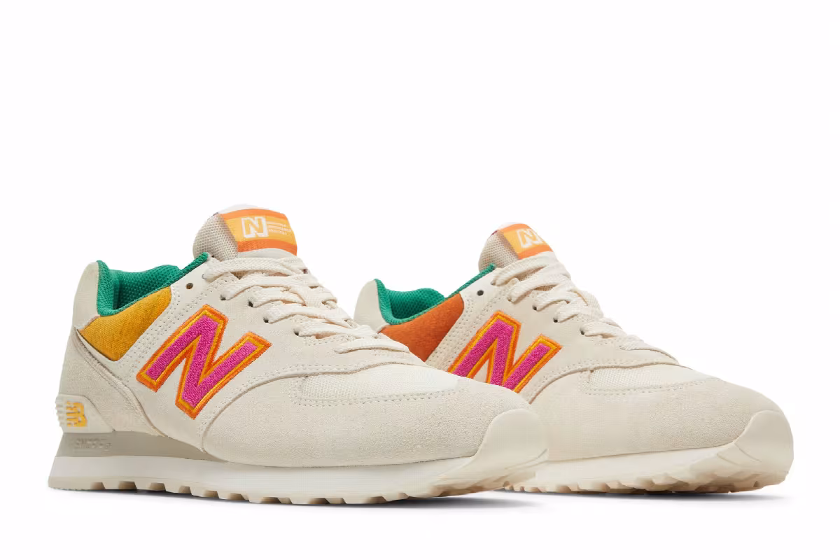 New Balance 574 Cream Pink, view 9