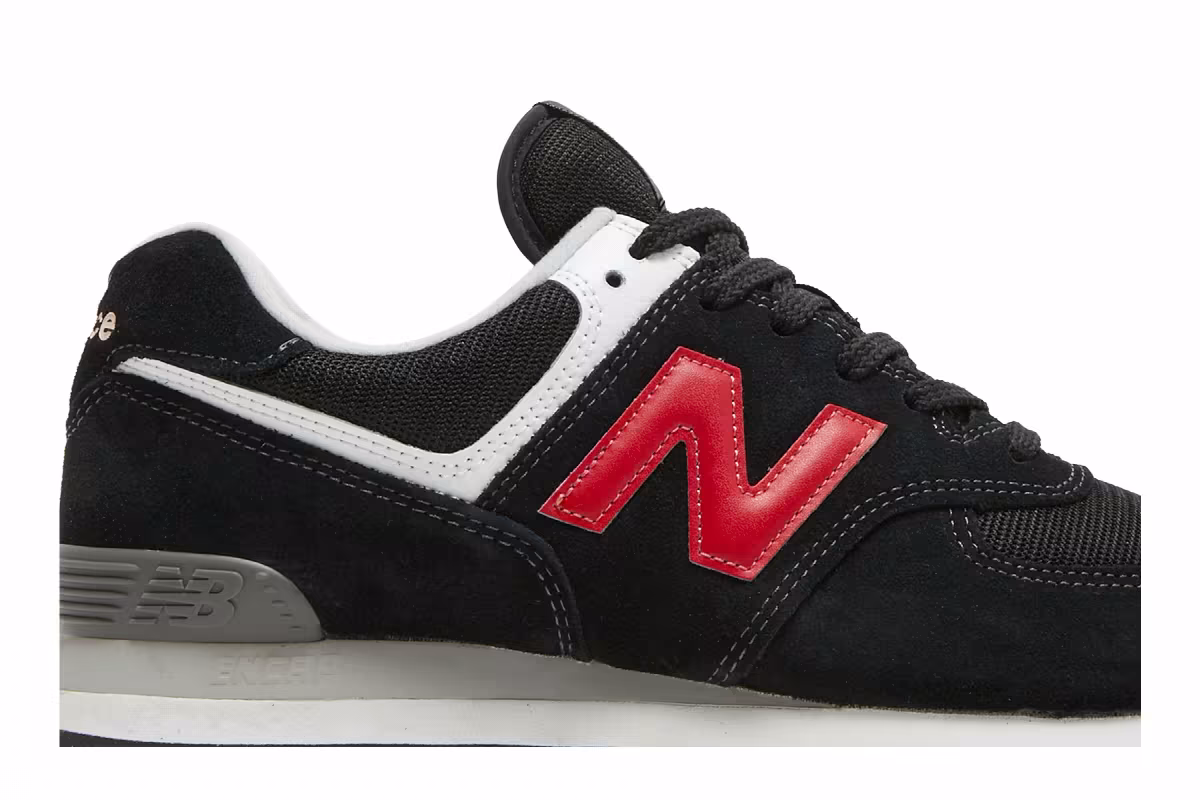 New Balance 574 Black Red, view 3