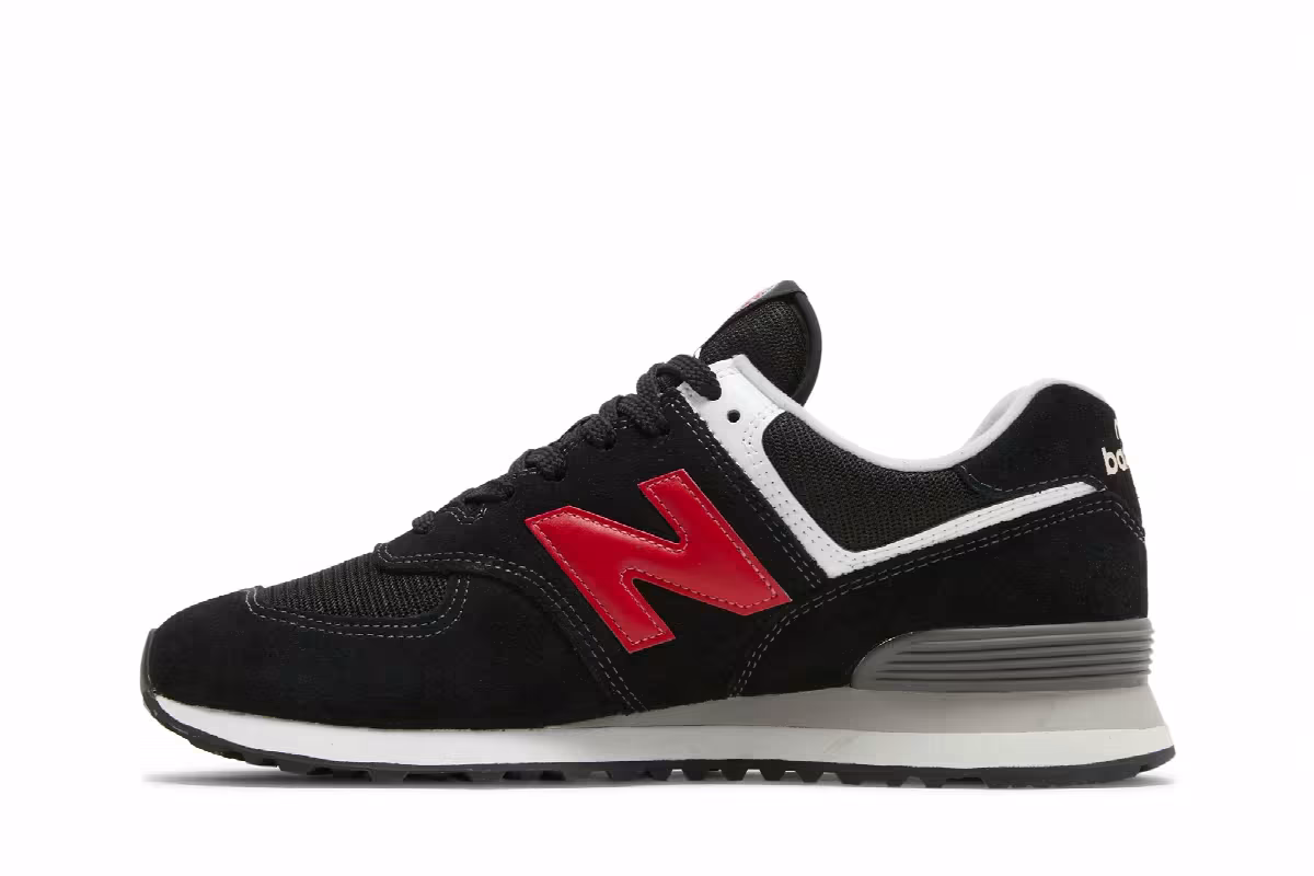 New Balance 574 Black Red, view 4